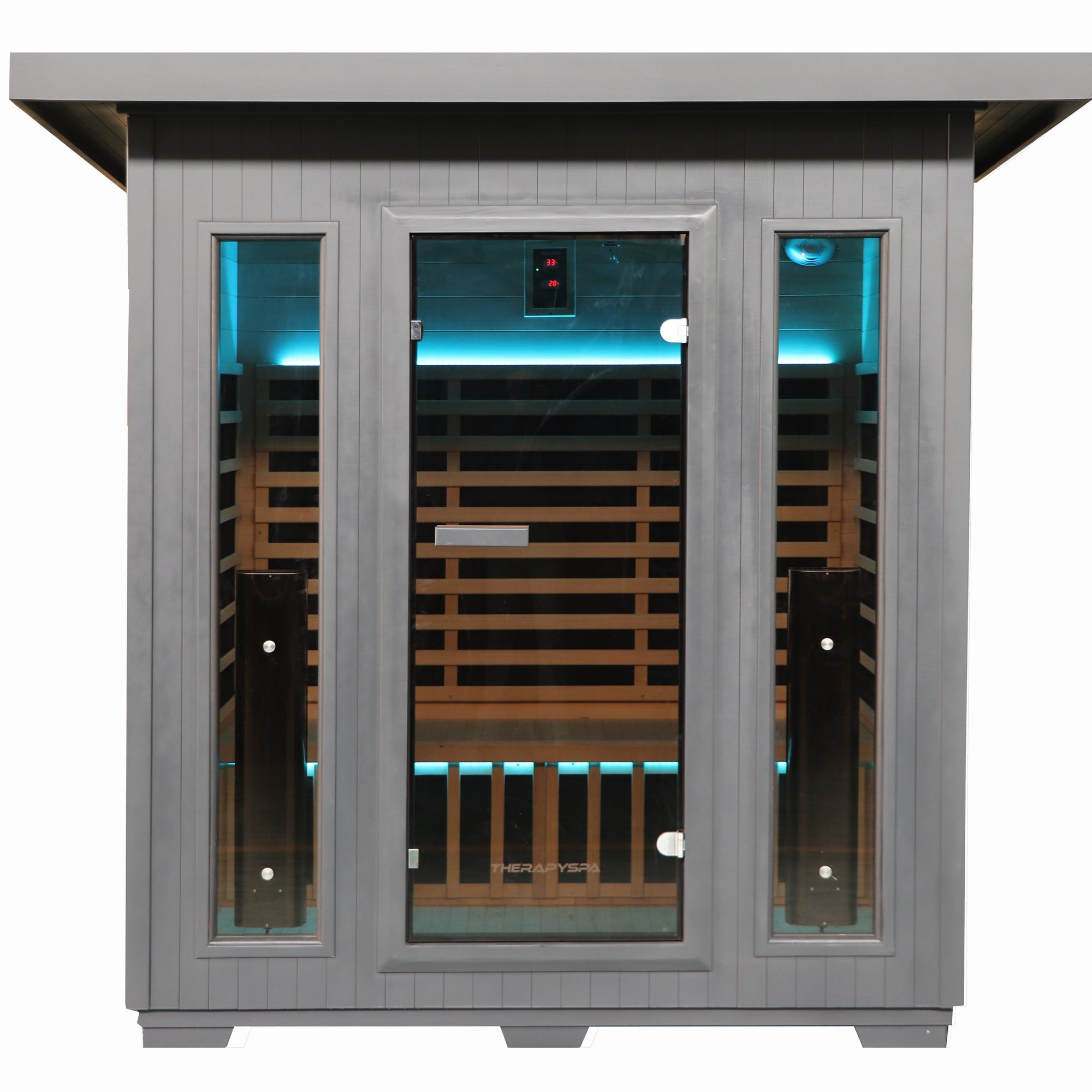 Outdoor Sauna with Low-EMF Infrared Panel Heaters for 3-4 People
