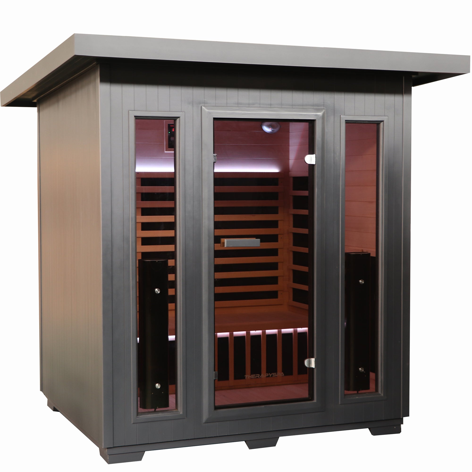 Outdoor Sauna with Low-EMF Infrared Panel Heaters for 3-4 People