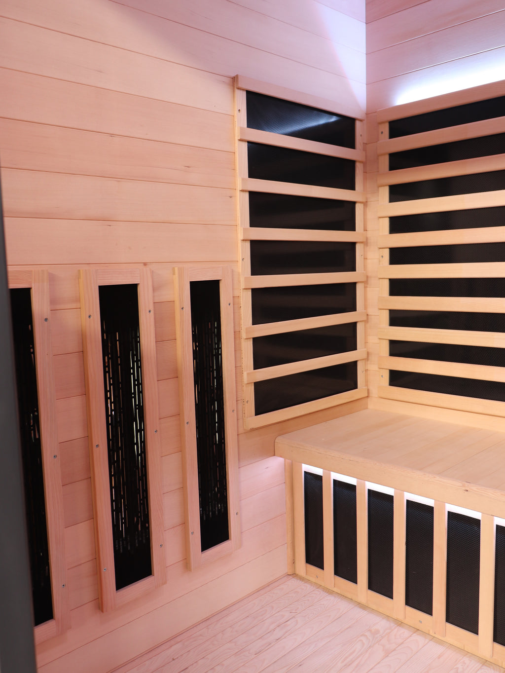 Outdoor Sauna with Low-EMF Infrared Panel Heaters for 3-4 People