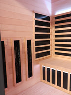 Outdoor Sauna with Low-EMF Infrared Panel Heaters for 3-4 People