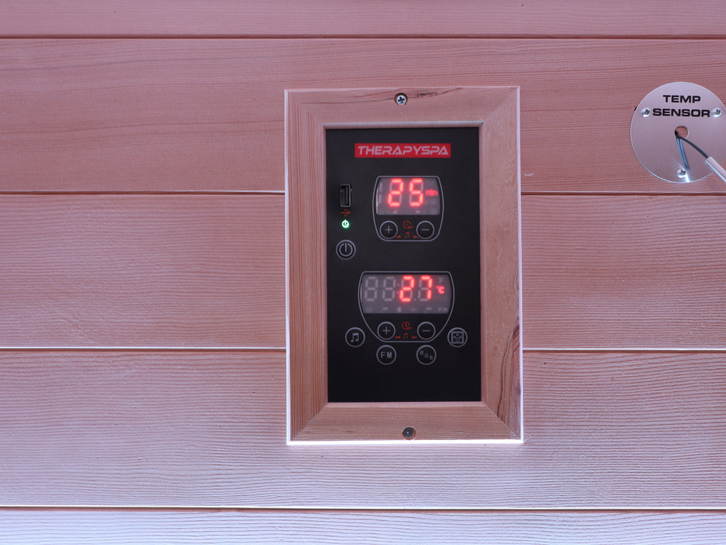Outdoor Sauna with Low-EMF Infrared Panel Heaters for 3-4 People