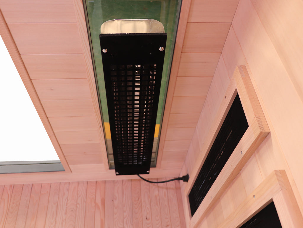 Outdoor Sauna with Low-EMF Infrared Panel Heaters for 3-4 People