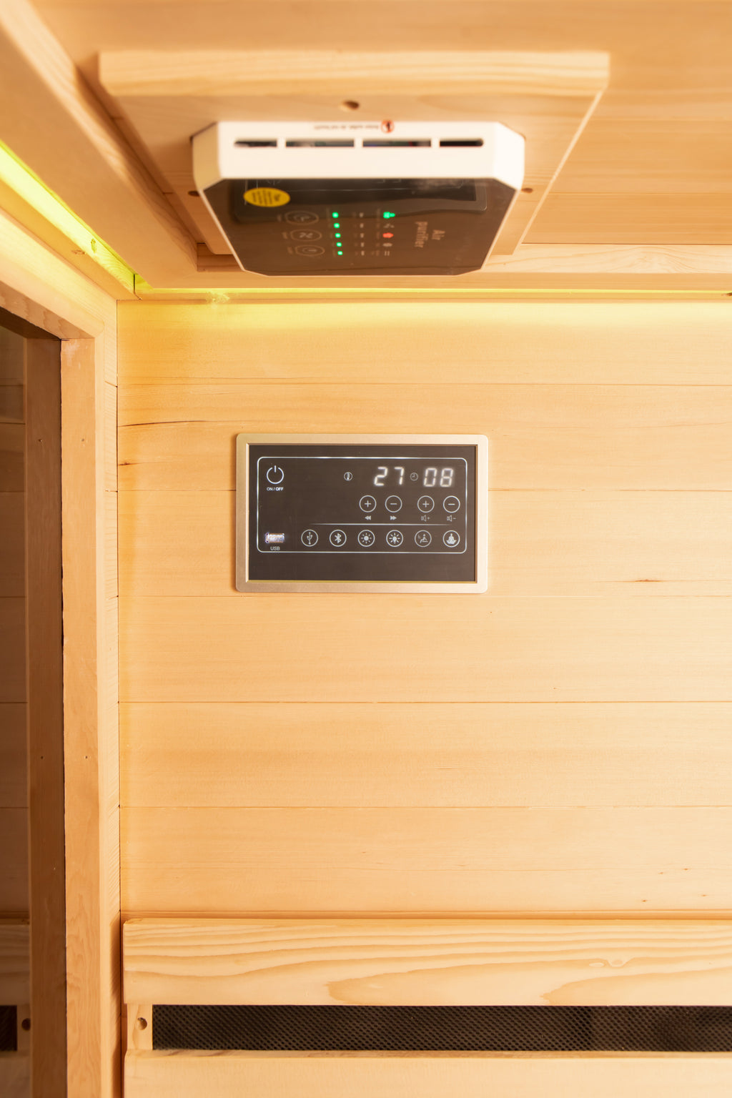 Indoor Sauna with Low-EMF Infrared Panels for 1-2 People