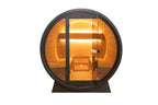 Shou Sugi Ban (Charred Siding) Black Barrel Outdoor Sauna for 6 People
