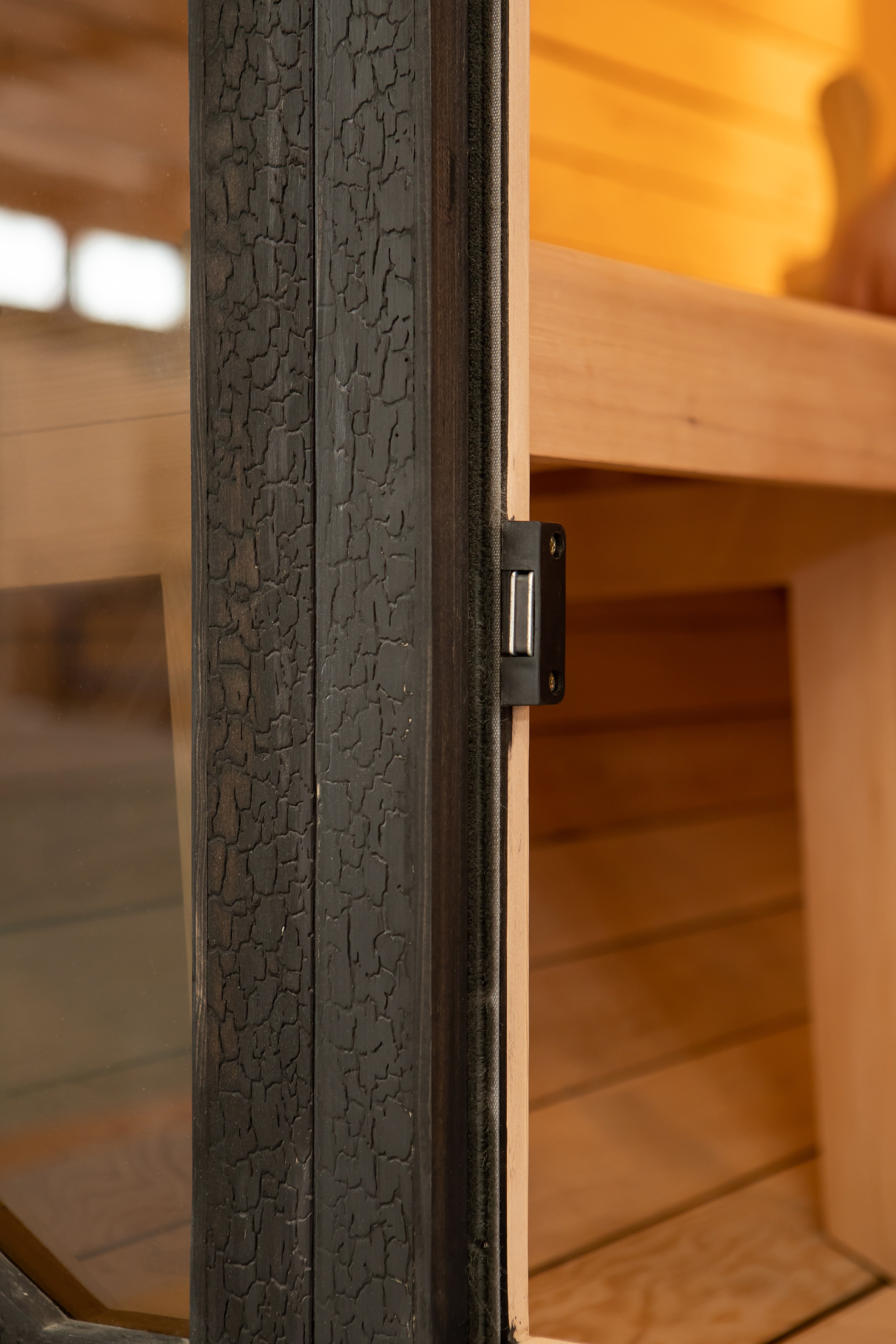 'Shadow Wood' 6 Person Outdoor Black Barrel Sauna - Shou Sugi Ban (Charred Siding) - June 2026 Shipping