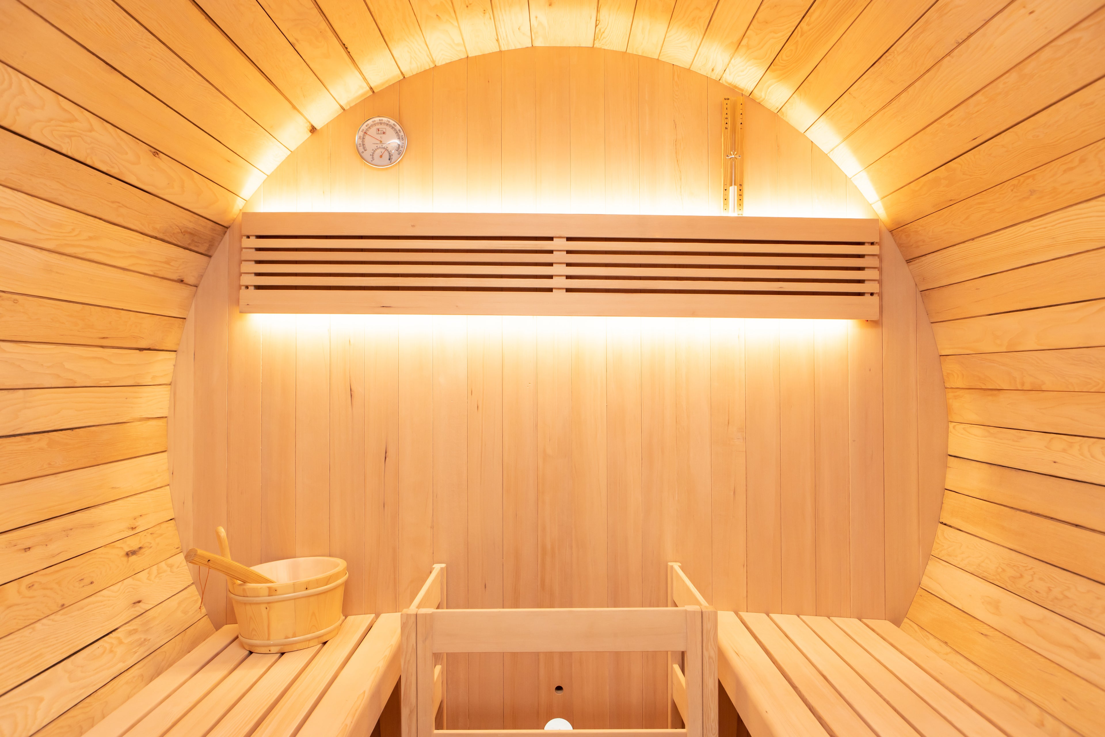 'Shadow Wood' 6 Person Outdoor Black Barrel Sauna - Shou Sugi Ban (Charred Siding) - June 2026 Shipping