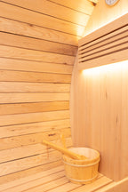 Shou Sugi Ban (Charred Siding) Black Barrel Outdoor Sauna for 6 People