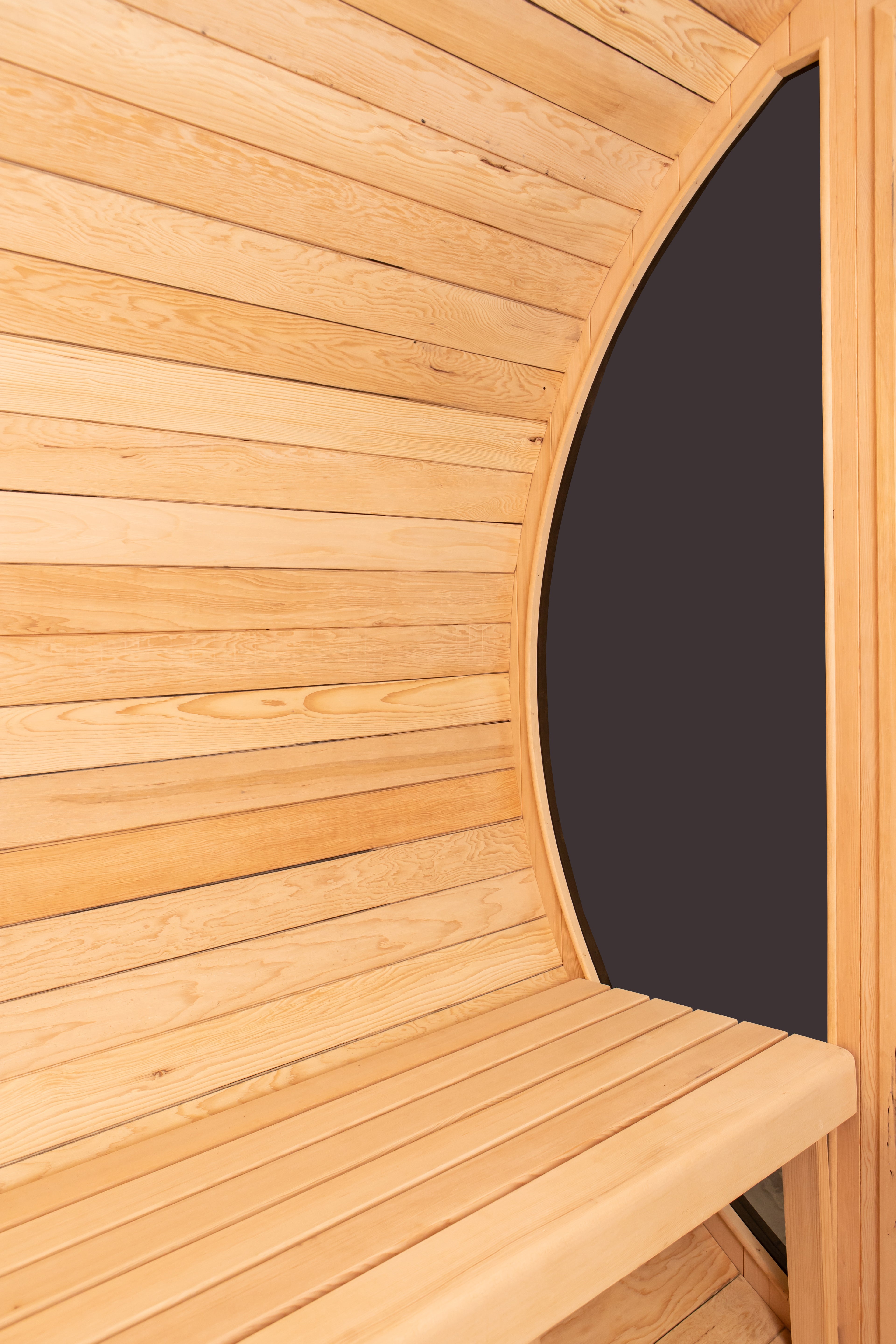 'Shadow Wood' 6 Person Outdoor Black Barrel Sauna - Shou Sugi Ban (Charred Siding) - June 2026 Shipping