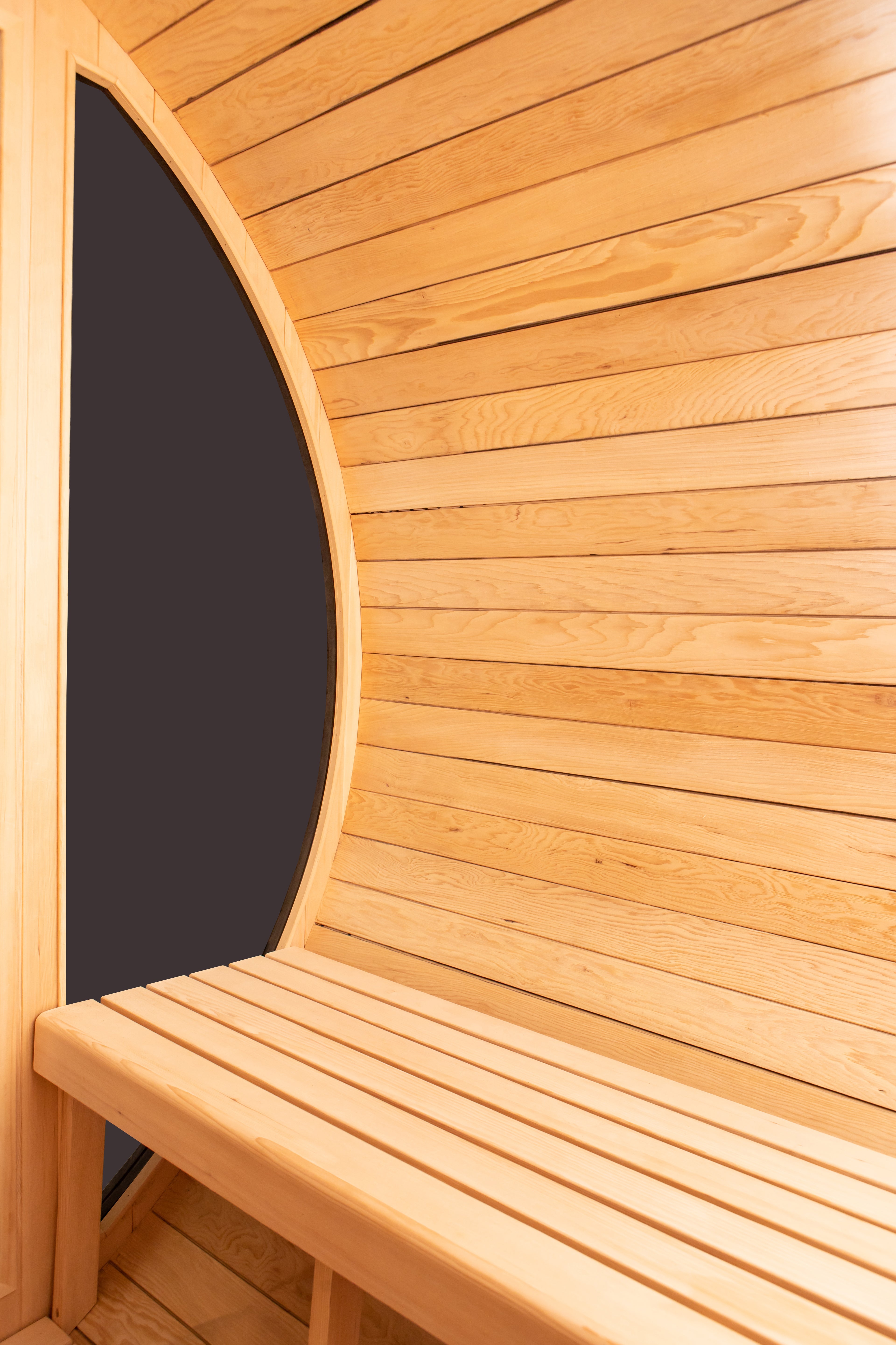 'Shadow Wood' 6 Person Outdoor Black Barrel Sauna - Shou Sugi Ban (Charred Siding) - June 2026 Shipping