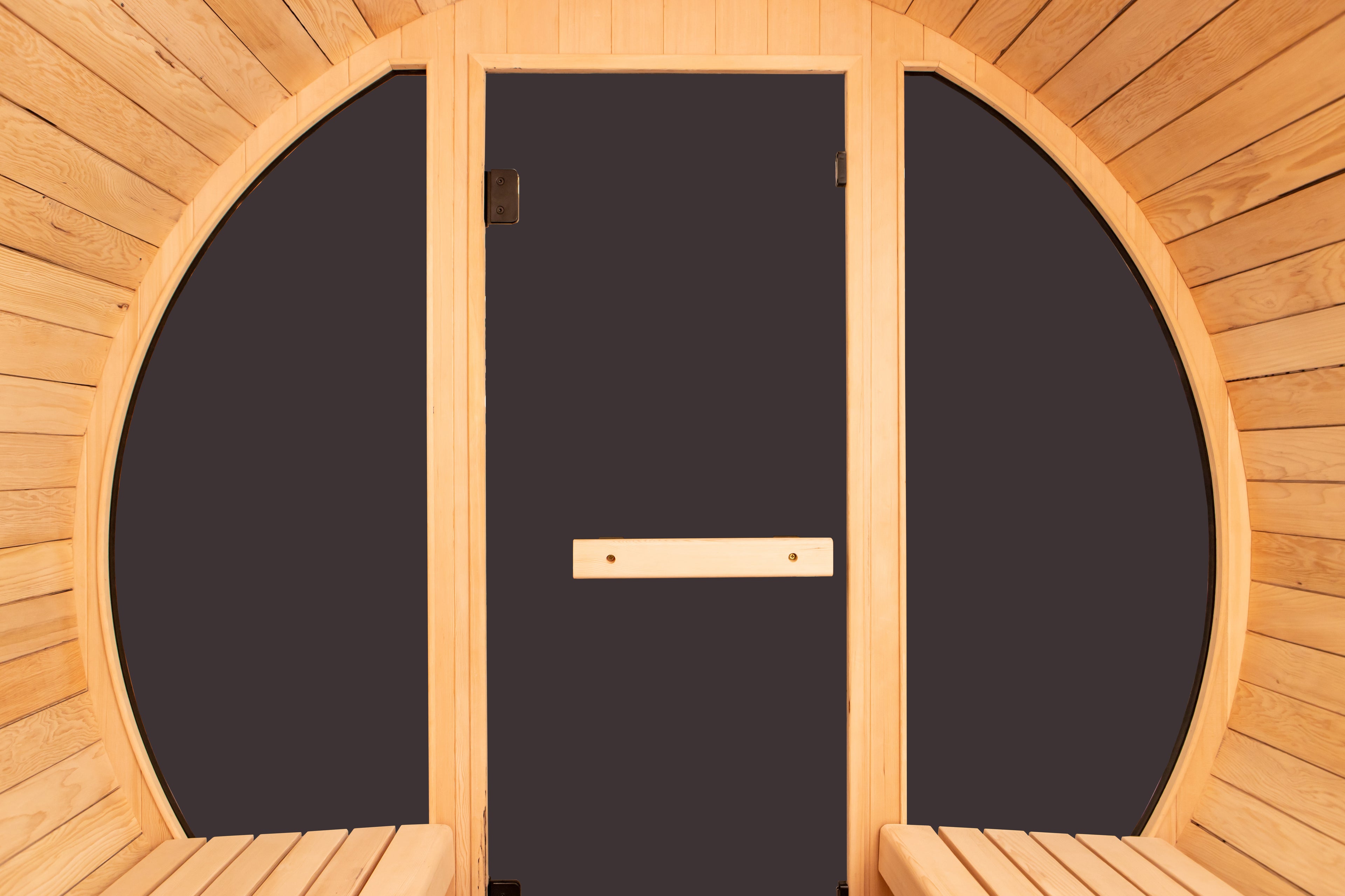 'Shadow Wood' 6 Person Outdoor Black Barrel Sauna - Shou Sugi Ban (Charred Siding) - June 2026 Shipping