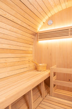Shou Sugi Ban (Charred Siding) Black Barrel Outdoor Sauna for 6 People