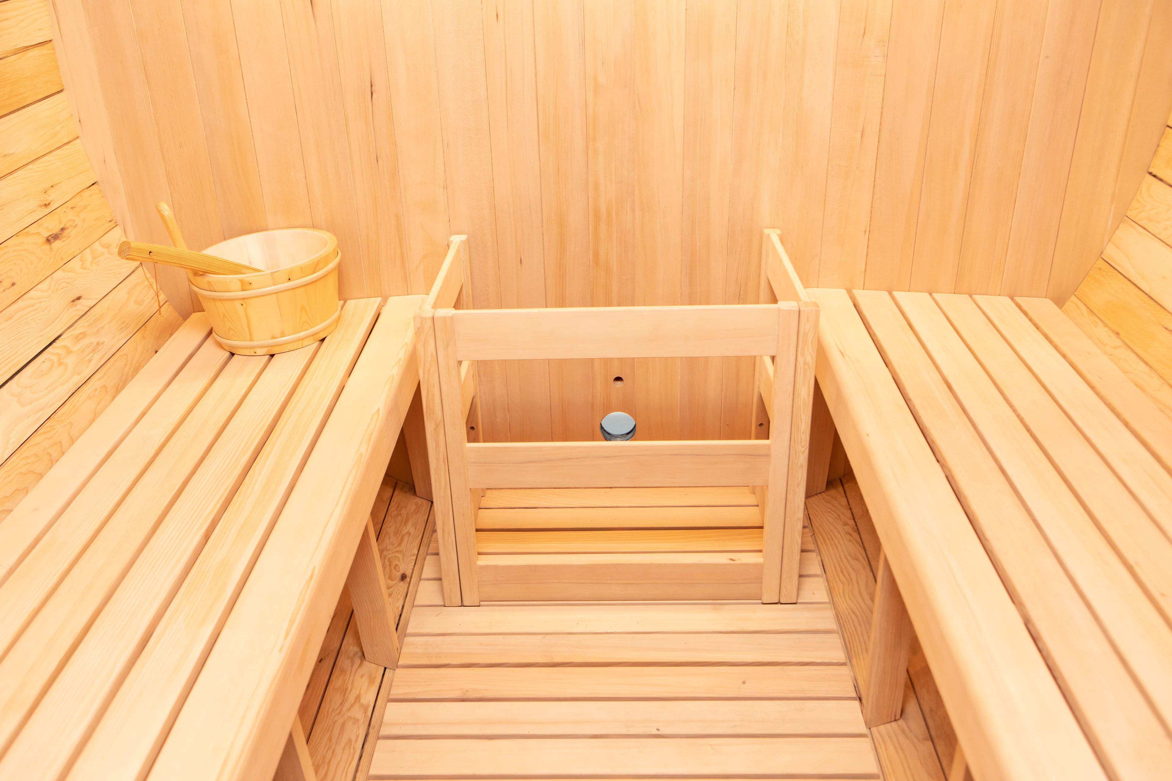 'Shadow Wood' 6 Person Outdoor Black Barrel Sauna - Shou Sugi Ban (Charred Siding) - June 2026 Shipping