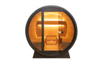 Shou Sugi Ban (Charred Siding) Black Barrel Outdoor Sauna for 6 People